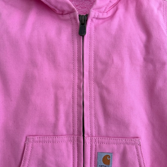 2T Pink Sherpa Lined Carhartt Jacket - Picture 2 of 5